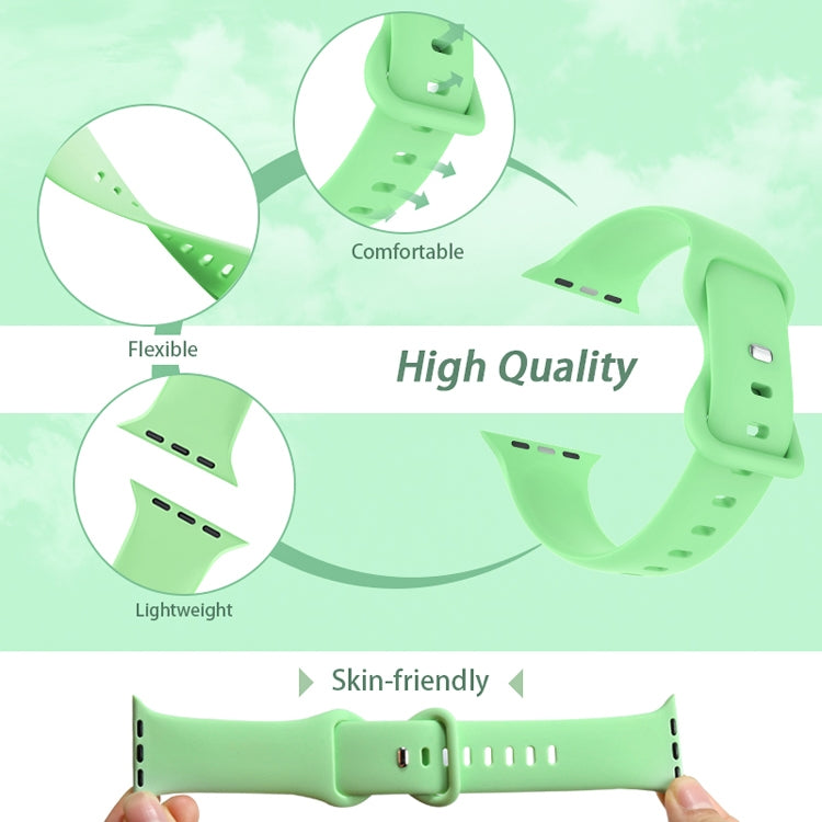 Butterfly Buckle Silicone Watch Band, Size: L For Apple Watch Ultra 49mm&Watch Ultra 2 49mm / Series 9&8&7 45mm / SE 3&SE 2&6&SE&5&4 44mm / 3&2&1 42mm(White) - Watch Bands by buy2fix | Online Shopping UK | buy2fix