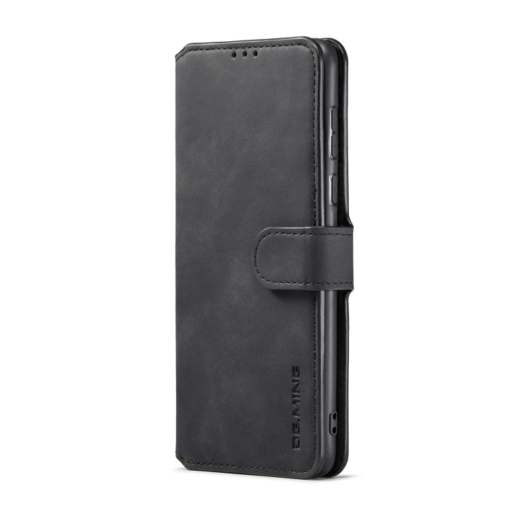 For Samsung Galaxy A73 5G DG.MING Retro Oil Edge Flip Leather Phone Case(Black) - Galaxy Phone Cases by DG.MING | Online Shopping UK | buy2fix