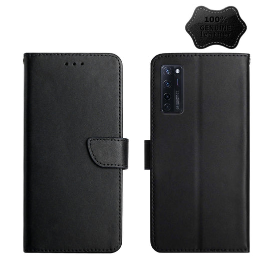 For ZTE Axon 20 Genuine Leather Fingerprint-proof Horizontal Flip Phone Case(Black) - ZTE Cases by buy2fix | Online Shopping UK | buy2fix