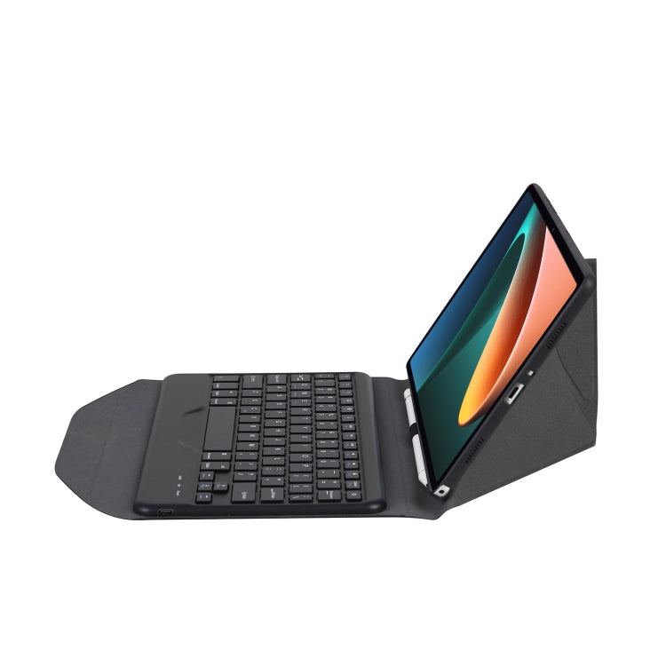 B0N5 Diamond Texture Bluetooth Keyboard Leather Case with Triangle Back Support For Xiaomi Pad 5 / 5 Pro(Black + Black) - Others Keyboard by buy2fix | Online Shopping UK | buy2fix