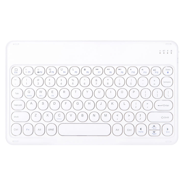 Round Cap Bluetooth Keyboard Leather Case with Pen Slot for Samsung Galaxy Tab S6 Lite, Specification:without Touchpad(Rose Gold+White Keyboard) - Samsung Keyboard by buy2fix | Online Shopping UK | buy2fix