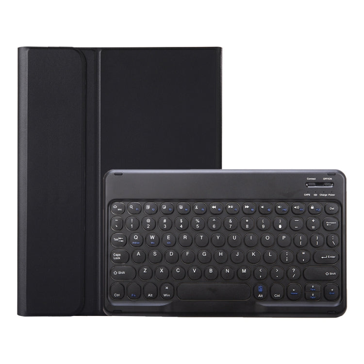 YA700B Lambskin Texture Voltage Round Keycap Bluetooth Keyboard Leather Case For Samsung Galaxy Tab S8 11 inch SM-X700 / SM-X706 & S7 11 inch SM-X700 / SM-T875(Black) - Samsung Keyboard by buy2fix | Online Shopping UK | buy2fix