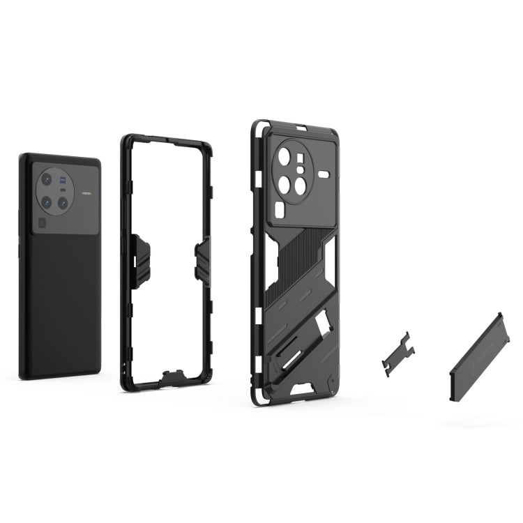 For vivo X80 Pro Punk Armor PC + TPU Phone Case with Holder(Green) - vivo Cases by buy2fix | Online Shopping UK | buy2fix