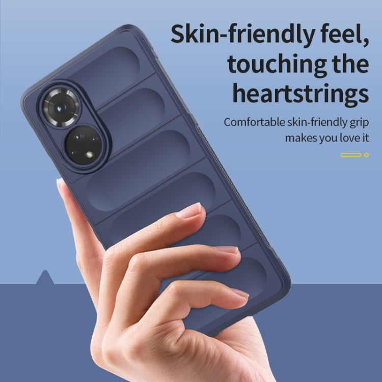 For Huawei Nova 9/Honor 50 Magic Shield TPU + Flannel Phone Case(Light Blue) - Huawei Cases by buy2fix | Online Shopping UK | buy2fix