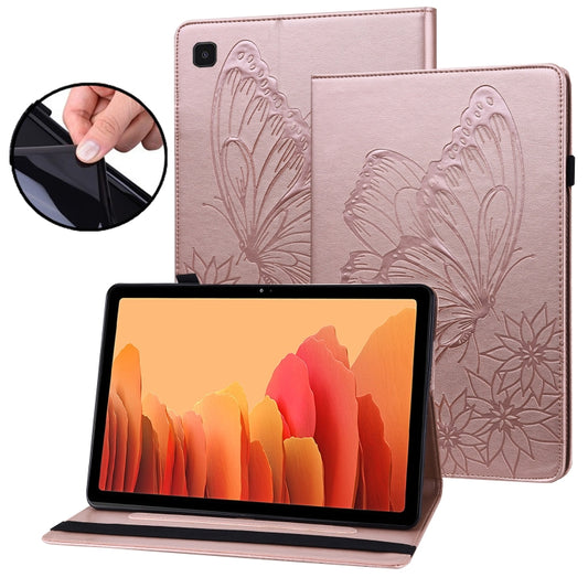 For Samsung Galaxy Tab S5e T720/T725 Big Butterfly Embossed Leather Tablet Case(Rose Gold) - Tab S5E 10.5 T720 / T725 by buy2fix | Online Shopping UK | buy2fix