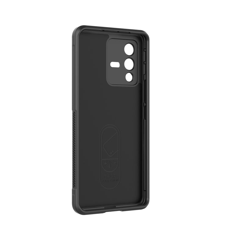 For vivo S12 Pro Magic Shield TPU + Flannel Phone Case(Wine Red) - vivo Cases by buy2fix | Online Shopping UK | buy2fix