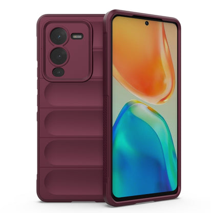 For vivo S15 Pro 5G Magic Shield TPU + Flannel Phone Case(Wine Red) - vivo Cases by buy2fix | Online Shopping UK | buy2fix