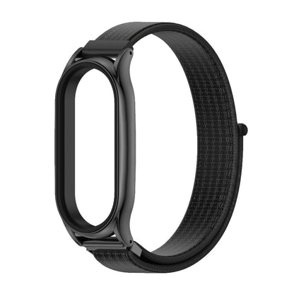 For Xiaomi Mi Band 7 / 7 NFC MIJOBS Plus Stainless Steel Case Nylon Watch Band(Black) - Watch Bands by MIJOBS | Online Shopping UK | buy2fix