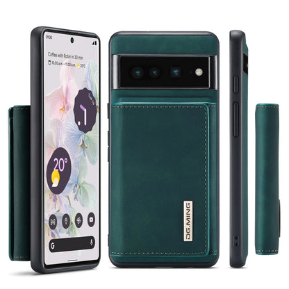 For Google Pixel 7 Pro 5G DG.MING M1 Series 3-Fold Multi Card Wallet + Magnetic Phone Case(Green) - Google Cases by DG.MING | Online Shopping UK | buy2fix