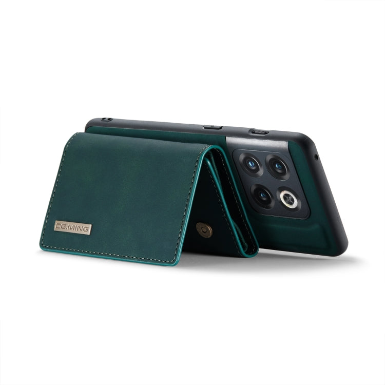 For OnePlus 10 Pro DG.MING M1 Series 3-Fold Multi Card Wallet + Magnetic Phone Case(Green) - OnePlus Cases by DG.MING | Online Shopping UK | buy2fix