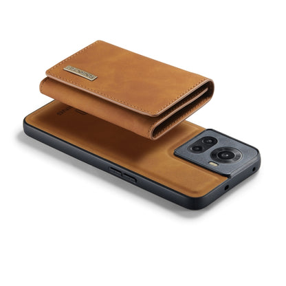 For OnePlus Ace/10R DG.MING M1 Series 3-Fold Multi Card Wallet + Magnetic Phone Case(Brown) - OnePlus Cases by DG.MING | Online Shopping UK | buy2fix