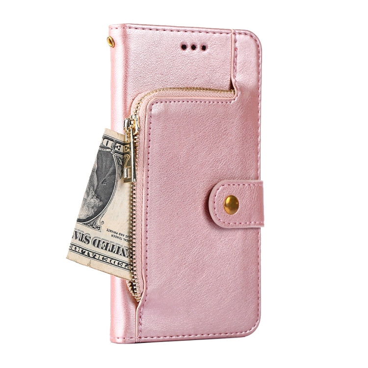 For DOOGEE X96 Pro Zipper Bag Leather Phone Case(Rose Gold) - More Brand by buy2fix | Online Shopping UK | buy2fix