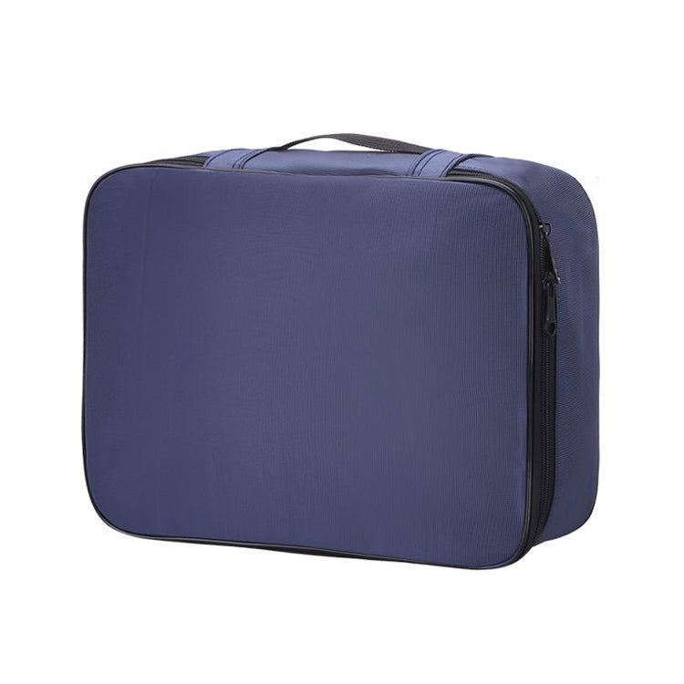 Multifunctional Thickened Large-capacity Document Storage Bag, Specification:Three Layers with Card Slot(Royal Blue) - Digital Storage Bag by buy2fix | Online Shopping UK | buy2fix