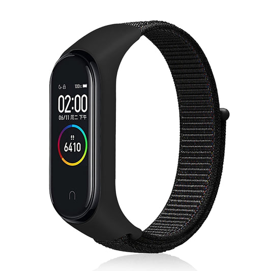 For Xiaomi Mi Band 7 Nylon Weave Watch Band(Official Black) - Watch Bands by buy2fix | Online Shopping UK | buy2fix