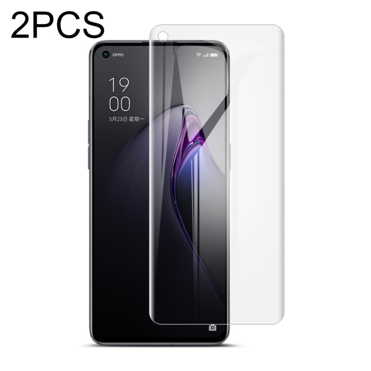 For OPPO Reno8 Pro 5G 2 PCS IMAK Curved Full Screen Hydrogel Film Front Protector - OPPO Tempered Glass by imak | Online Shopping UK | buy2fix