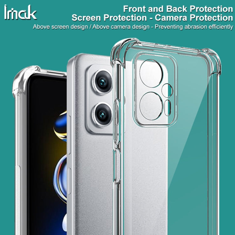 For Xiaomi Redmi Note 11T Pro 5G / Note 11T Pro+ 5G IMAK All-inclusive Shockproof Airbag TPU Case with Screen Protector (Transparent Black) - Xiaomi Cases by imak | Online Shopping UK | buy2fix