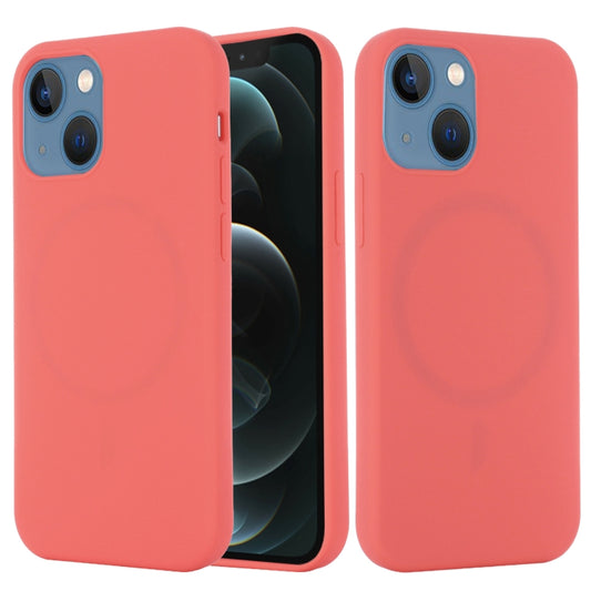 For iPhone 14 Plus Shockproof Silicone Magsafe Case (Pink Orange) - iPhone 14 Plus Cases by buy2fix | Online Shopping UK | buy2fix