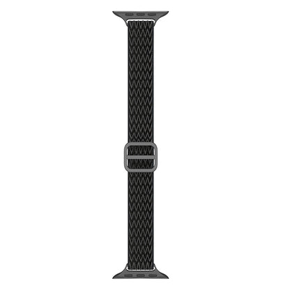 Wave Small Waist Nylon Watch Band For Apple Watch Ultra 49mm&Watch Ultra 2 49mm / Series 9&8&7 45mm / SE 3&SE 2&6&SE&5&4 44mm / 3&2&1 42mm(Black) - Watch Bands by buy2fix | Online Shopping UK | buy2fix