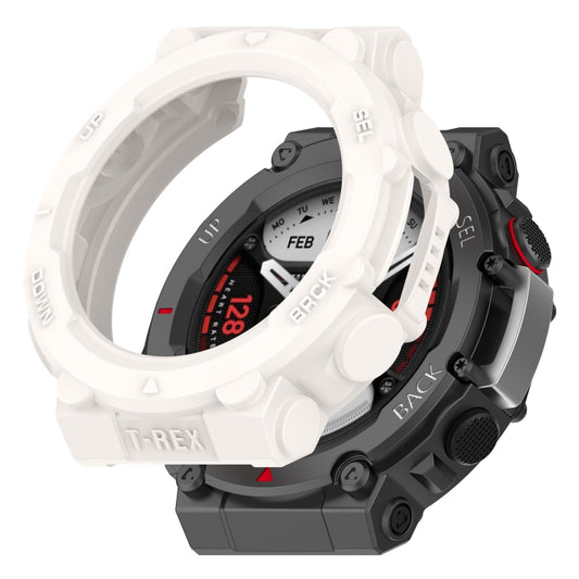 For Amazfit T-Rex 2 Armor Hollow TPU Watch Case(Lvory White) - Watch Cases by buy2fix | Online Shopping UK | buy2fix