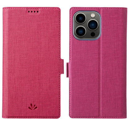 For iPhone 13 Pro Max ViLi K Series Dual-side Buckle Magsafe Leather Phone Case (Rose Red) - iPhone 13 Pro Max Cases by ViLi | Online Shopping UK | buy2fix