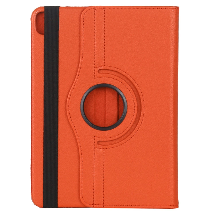 For iPad Air 13 2024 / iPad Pro 12.9 2022 / 2021 / 2020 Litchi Texture Horizontal Flip 360 Degrees Rotation Leather Tablet Case with Holder(Orange) - iPad Pro 12.9 (2022/2021) Cases by buy2fix | Online Shopping UK | buy2fix