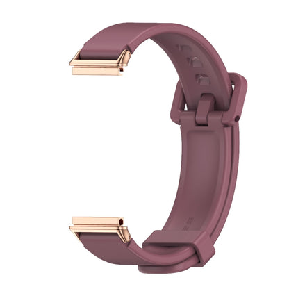 For Huawei Band 7 / 7 NFC MIJOBS Breathable Silicone Watch Band(Wine Red Rose Gold) - Watch Bands by MIJOBS | Online Shopping UK | buy2fix