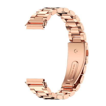 For Huawei Band 7 / 7 NFC MIJOBS Three-Bead Metal Stainless Steel Watch Band(Rose Gold) - Watch Bands by MIJOBS | Online Shopping UK | buy2fix