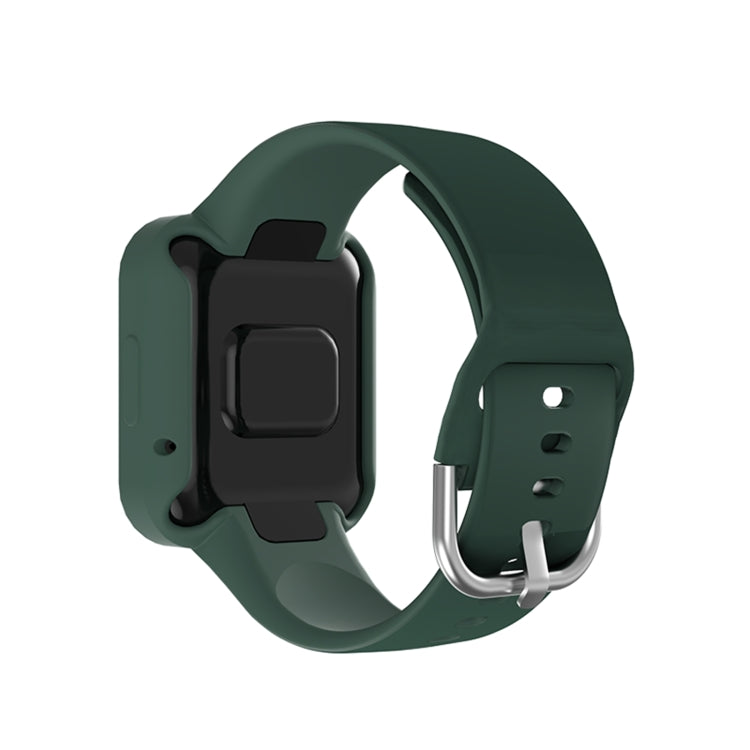 For Xiaomi Redmi Watch 2 / Watch 2 Lite Solid Color Silicone Integrated Watch Band(Pine Green) - Watch Bands by buy2fix | Online Shopping UK | buy2fix