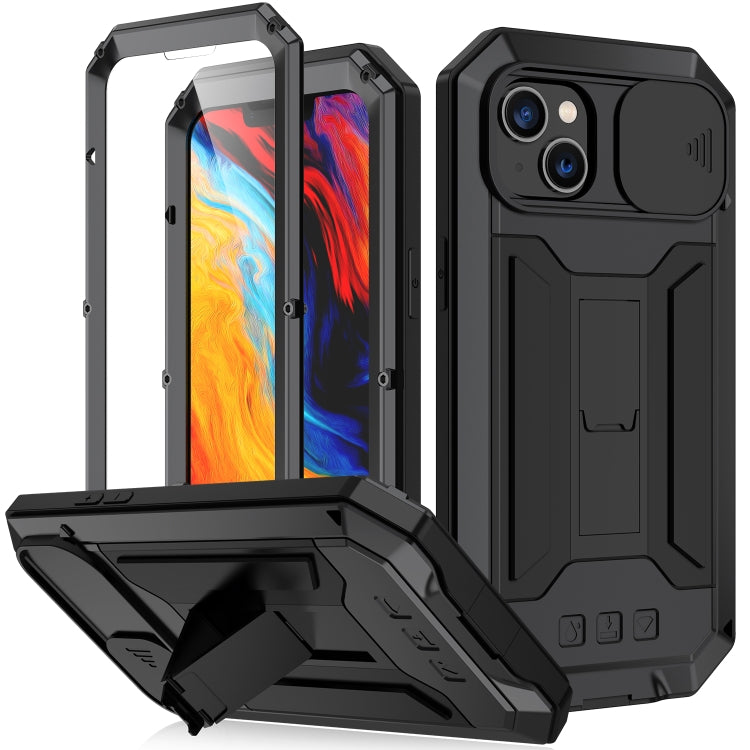 For iPhone 14 Plus R-JUST Shockproof Life Waterproof Dust-proof Case (Black) - iPhone 14 Plus Cases by R-JUST | Online Shopping UK | buy2fix