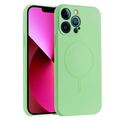 For iPhone 14 Plus Liquid Silicone Full Coverage Magsafe Phone Case (Green) - iPhone 14 Plus Cases by buy2fix | Online Shopping UK | buy2fix