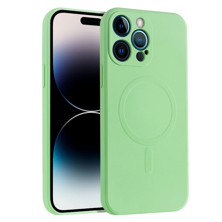 For iPhone 14 Pro Liquid Silicone Full Coverage Magsafe Phone Case(Green) - iPhone 14 Pro Cases by buy2fix | Online Shopping UK | buy2fix