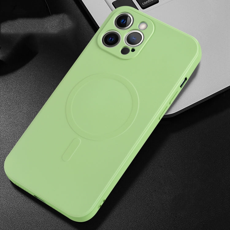 For iPhone 14 Pro Liquid Silicone Full Coverage Magsafe Phone Case(Green) - iPhone 14 Pro Cases by buy2fix | Online Shopping UK | buy2fix