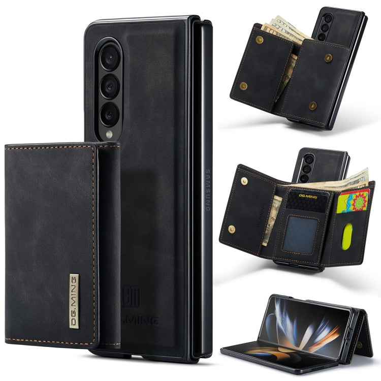 For Samsung Galaxy Z Fold3 5G DG.MING M1 Series 3-Fold Multi Card Wallet  Phone Case(Black) - Galaxy Phone Cases by DG.MING | Online Shopping UK | buy2fix