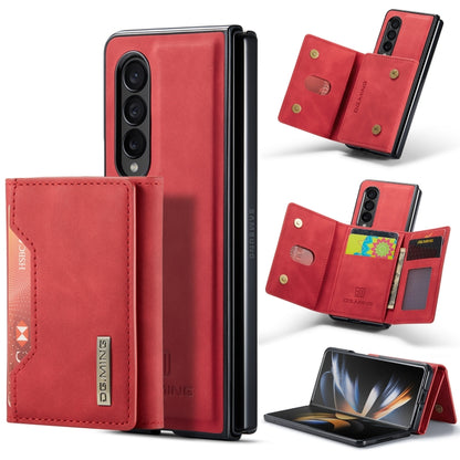 For Samsung Galaxy Z Fold4 DG.MING M2 Series 3-Fold Multi Card Bag Phone Case(Red) - Galaxy Z Fold4 5G Cases by DG.MING | Online Shopping UK | buy2fix