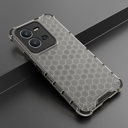 For vivo V25 5G / X80 Lite 5G Honeycomb Phone Case(Black) - vivo Cases by buy2fix | Online Shopping UK | buy2fix