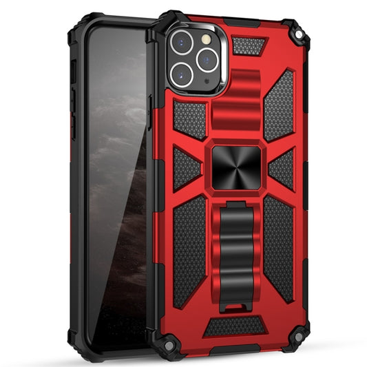 For iPhone 11 Pro Armor Shockproof TPU + PC Magnetic Protective Case with Holder(Red) - iPhone 11 Pro Cases by buy2fix | Online Shopping UK | buy2fix