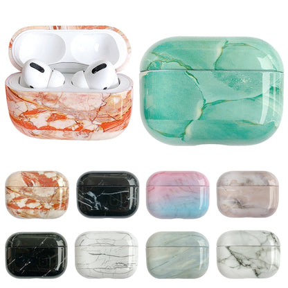 For AirPods Pro 2 Marble Pattern Wireless Earphone Protective Case(White) - For AirPods Pro 2 by buy2fix | Online Shopping UK | buy2fix