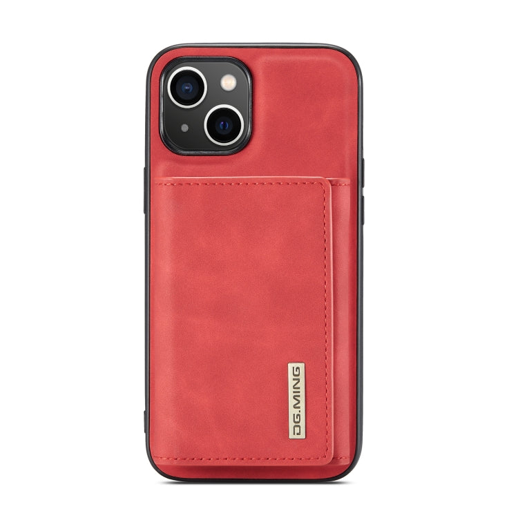 For iPhone 14 Plus DG.MING M1 Series 3-Fold Multi Card Wallet Leather Case(Red) - iPhone 14 Plus Cases by DG.MING | Online Shopping UK | buy2fix