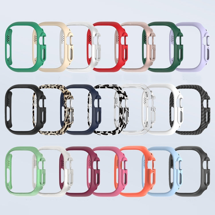 For Apple Watch Ultra 49mm PC Hollow Electroplating Protective Case(Light Green) - Watch Cases by buy2fix | Online Shopping UK | buy2fix