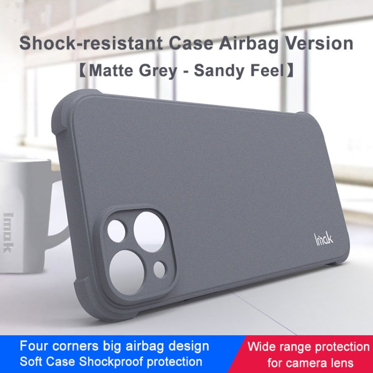 For iPhone 14 Plus imak Shockproof Airbag TPU Phone Case(Matte Grey) - iPhone 14 Plus Cases by imak | Online Shopping UK | buy2fix