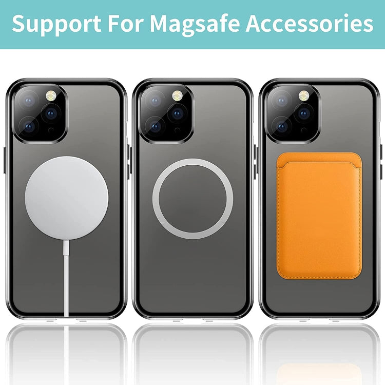 For iPhone 11 Pro Max 360 Full Body Magnetic Frosted Magsafe Phone Case(Navy Blue) - iPhone 11 Pro Max Cases by buy2fix | Online Shopping UK | buy2fix