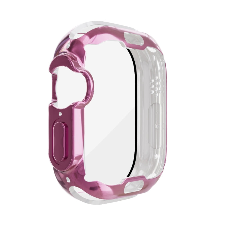 For Apple Watch 8 / 7 45mm All-inclusive Plating TPU Shockproof Case(Pink) - Watch Cases by buy2fix | Online Shopping UK | buy2fix