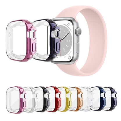 For Apple Watch 8 / 7 41mm All-inclusive Plating TPU Shockproof Case(Pink) - Watch Cases by buy2fix | Online Shopping UK | buy2fix