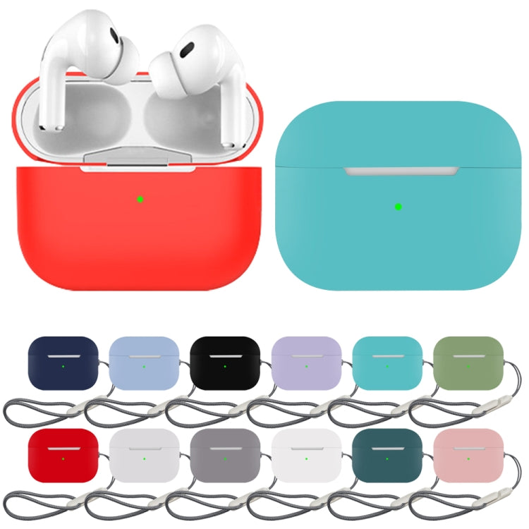 For AirPods Pro 2 Earphone Silicone Protective Case(Light Blue) - For AirPods Pro 2 by buy2fix | Online Shopping UK | buy2fix