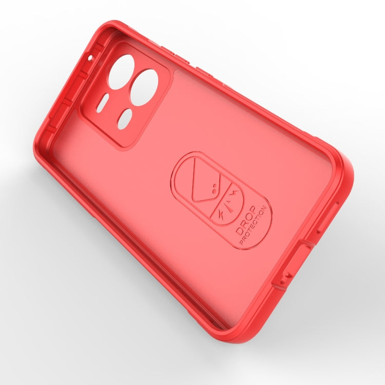 For vivo V25 5G Global Magic Shield TPU + Flannel Phone Case(Dark Grey) - vivo Cases by buy2fix | Online Shopping UK | buy2fix