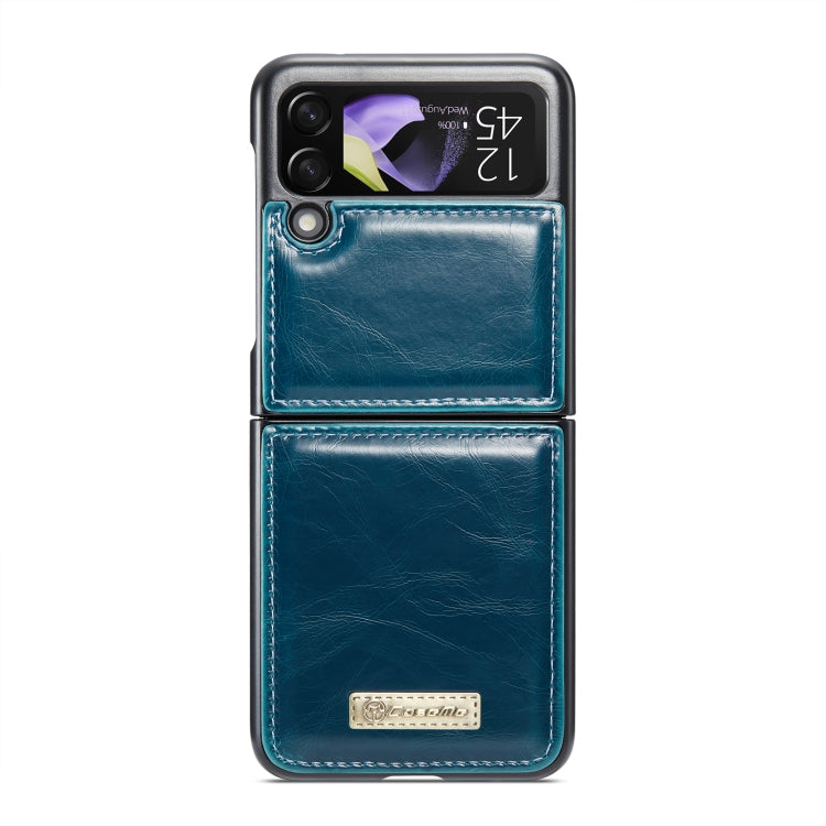 For Samsung Galaxy Z Flip4 CaseMe 003 Crazy Horse Texture Leather Phone Case(Blue) - Galaxy Z Flip4 5G Cases by CaseMe | Online Shopping UK | buy2fix