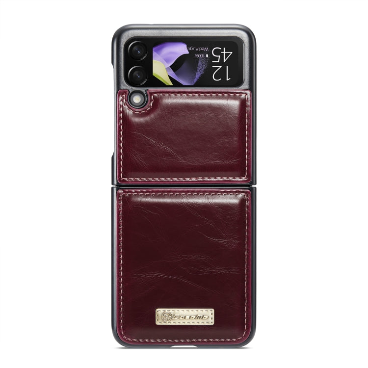 For Samsung Galaxy Z Flip4 CaseMe 003 Crazy Horse Texture Leather Phone Case(Red) - Galaxy Z Flip4 5G Cases by CaseMe | Online Shopping UK | buy2fix