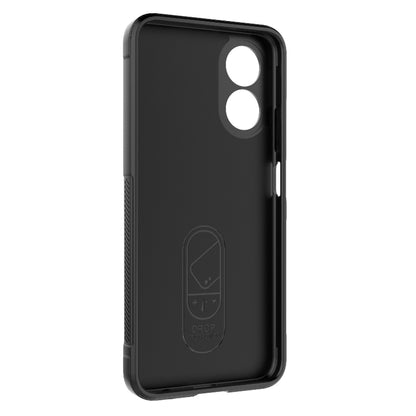 For OPPO A17 4G Global Magic Shield TPU + Flannel Phone Case(Grey) - OPPO Cases by buy2fix | Online Shopping UK | buy2fix