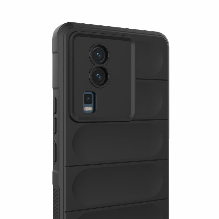 For vivo iQOO Neo7 Magic Shield TPU + Flannel Phone Case(Dark Grey) - vivo Cases by buy2fix | Online Shopping UK | buy2fix