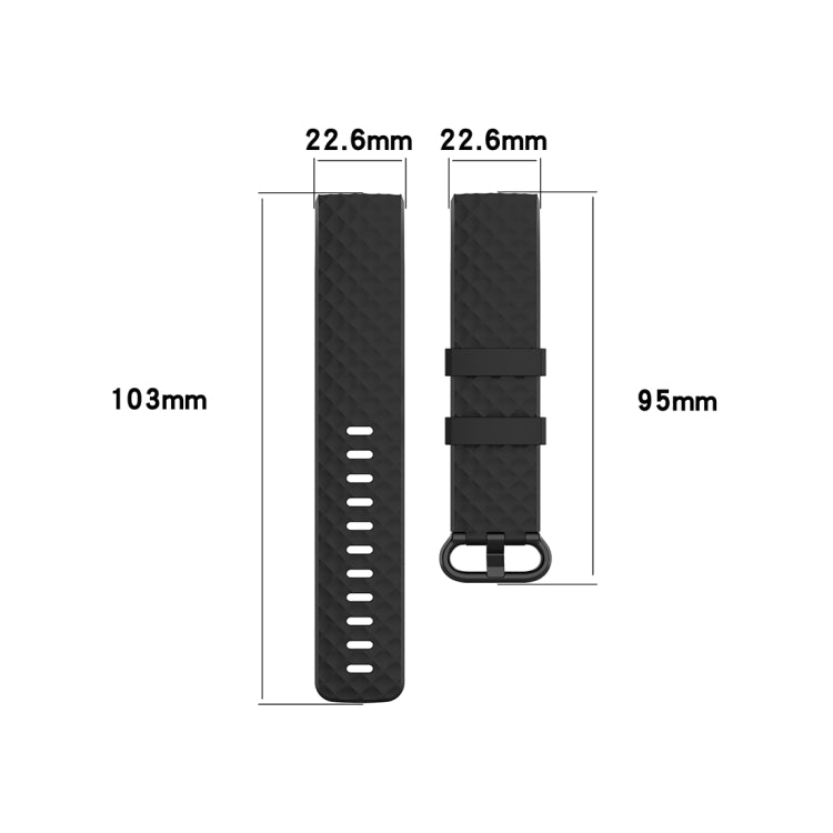 Color Buckle TPU Wrist Strap Watch Band for Fitbit Charge 4 / Charge 3 / Charge 3 SE, Size: S(Rose Red) - Watch Bands by buy2fix | Online Shopping UK | buy2fix